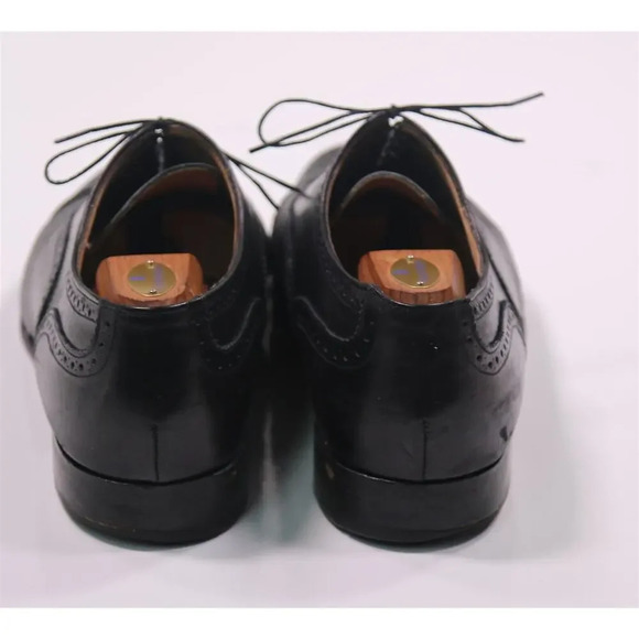 Peal & Co for Brooks Brothers Black Captoe Oxford Leather Dress Shoes 12 D - Picture 6 of 12